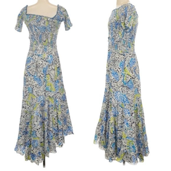 Tuckernuck Poupette St. Barth Soledad Off Shoulder Smocked Midi Dress - Picture 6 of 12